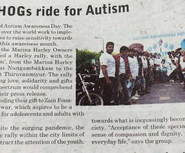 Marina Hogs ride for Autism